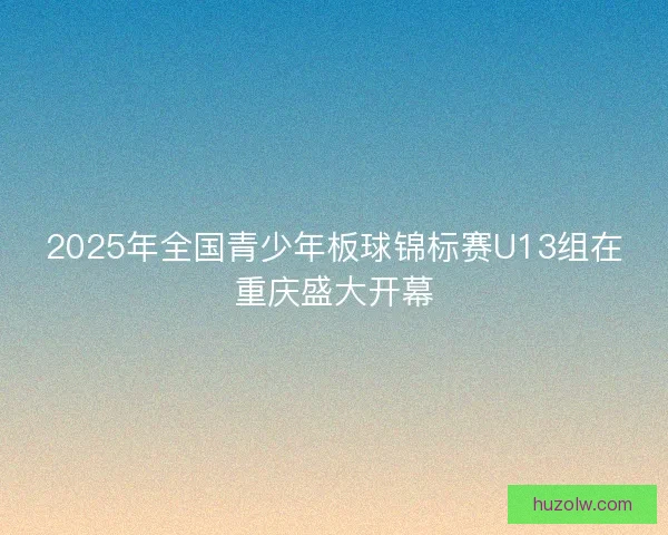 2025年全国青少年板球锦标赛U13组在重庆盛大开幕